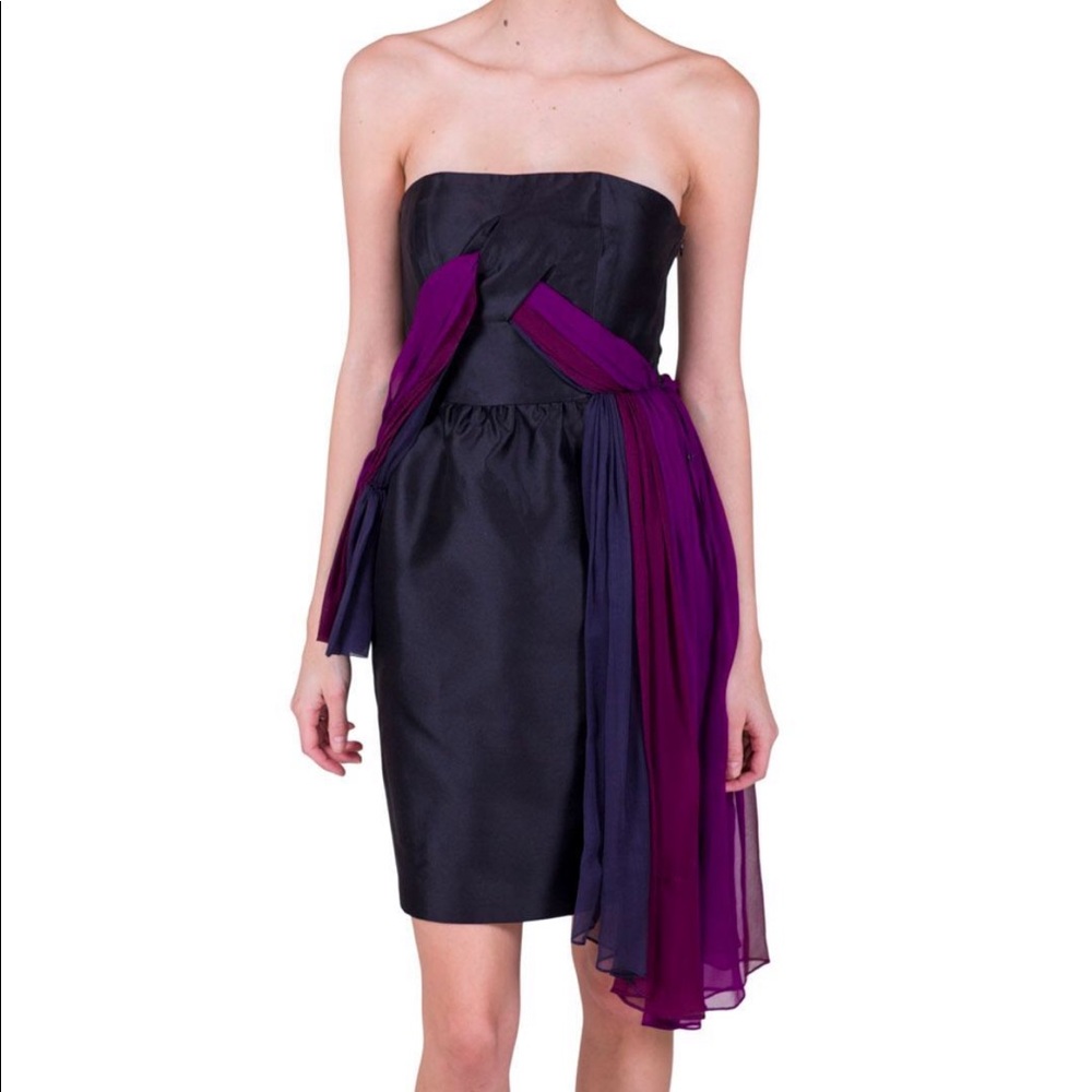 Silk one-shoulder cocktail dress by Thread Social